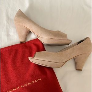 Sachs London peep toe heels